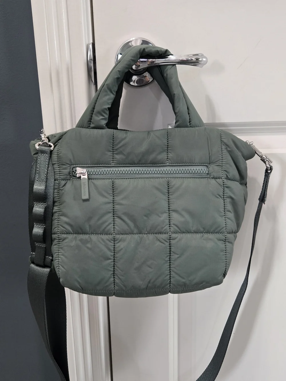 Lululemon Quilted Grid Tote Crossbody Bag 2XL - Olive Green - Picture 3 of 5